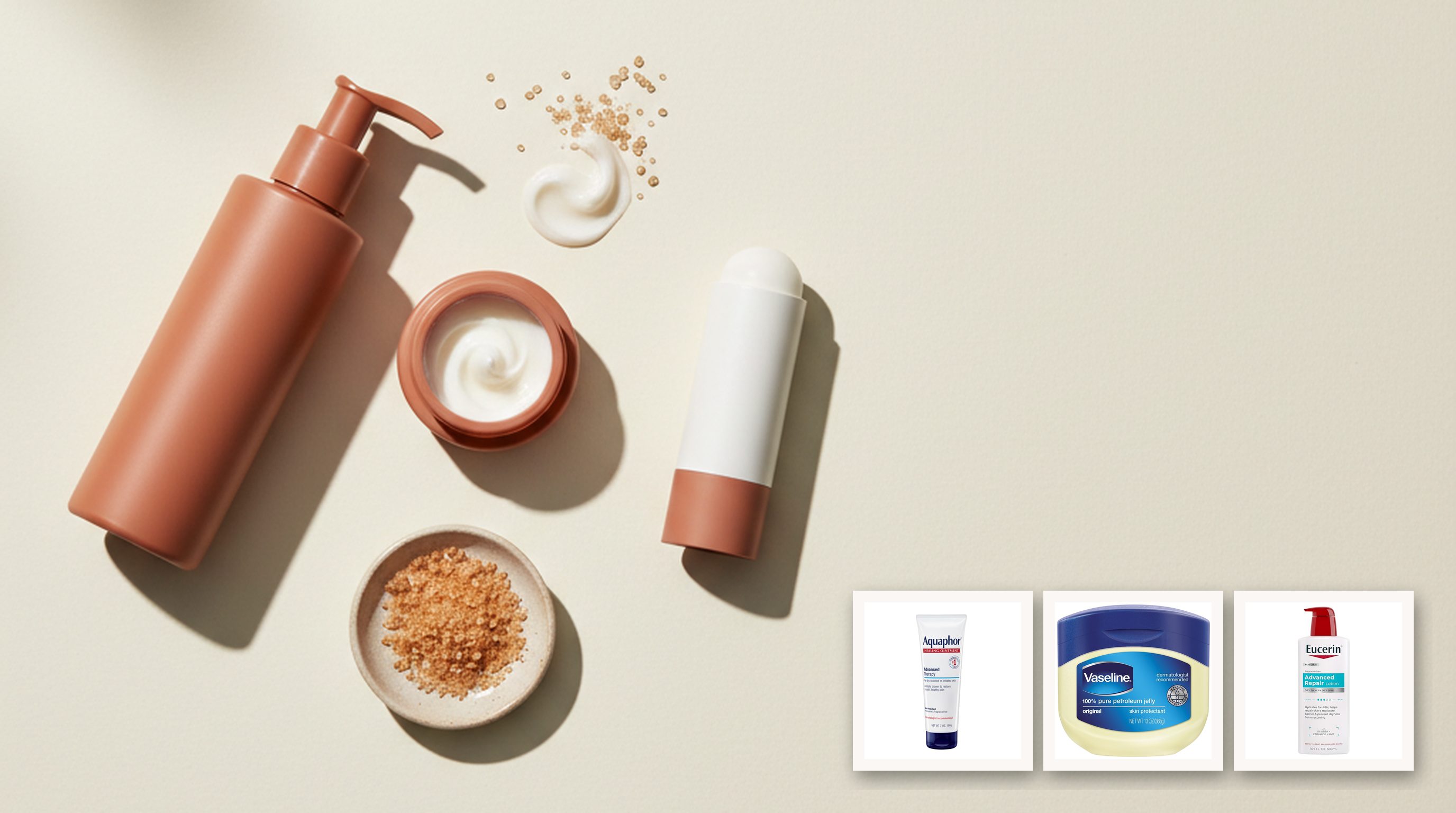 Best body care products on Reddit — editorial flatlay of top picks